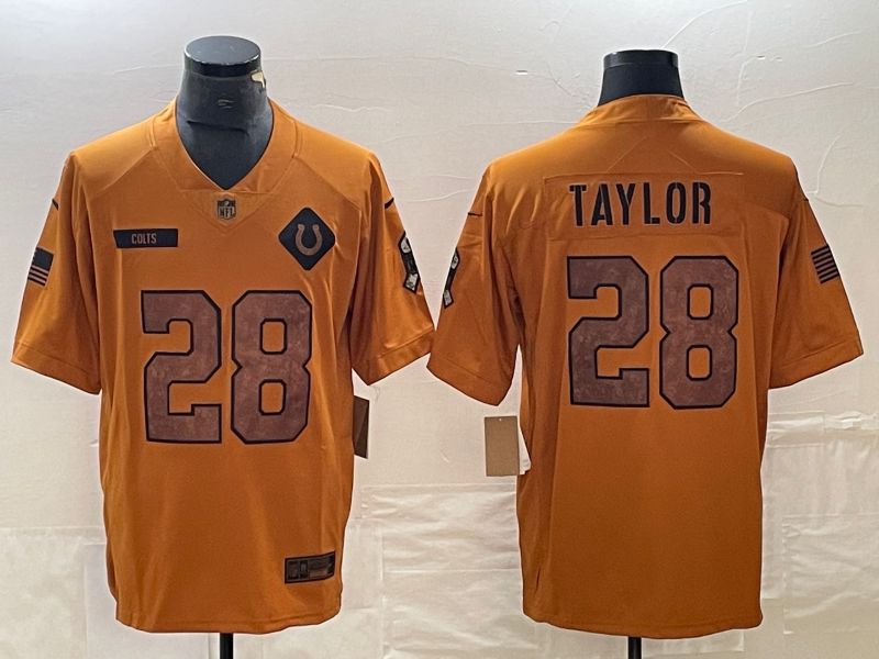 Men Indianapolis Colts #28 Taylor brown Nike 2023 Salute To Service Limited NFL Jersey